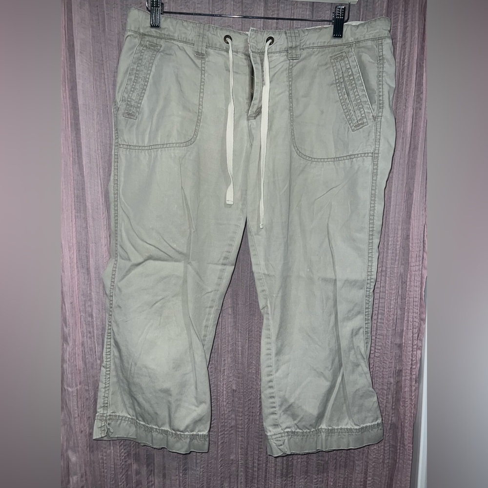 American Eagle Outfitters Gray Cargo Pants Lightweight Relaxed Fit